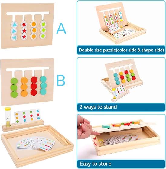 Logic 4 colors wooden toy