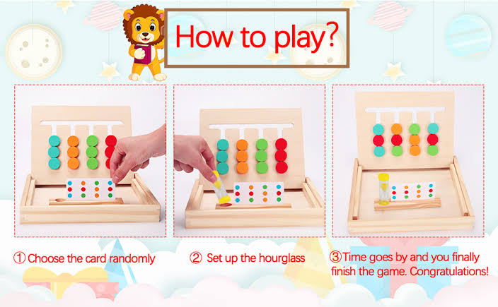 Logic 4 colors wooden toy