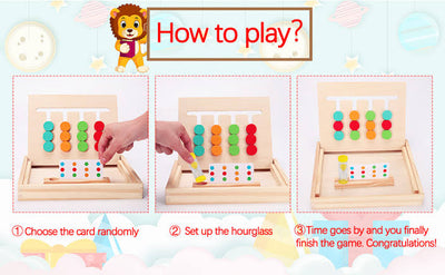 Logic 4 colors wooden toy