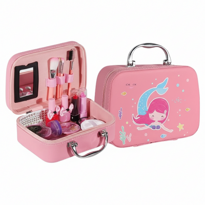 Princess Mermaid Makeup Kit – Washable Glamour Set with Tote Bag