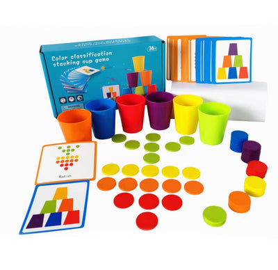 Color classification stacking cup toy 2 in 1