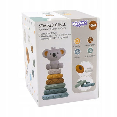 Stacked  silicone rings toy