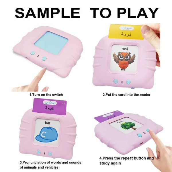 Early Literacy Interactive Card Reader Arabic-English | Ages 2–6 | Master Phonetic Articulation & Cognitive Categorization