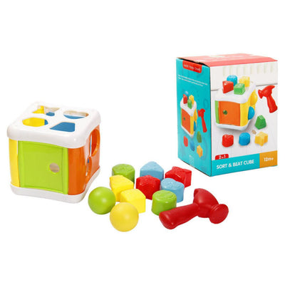 Sort and beat  2 in 1 cube learning toy