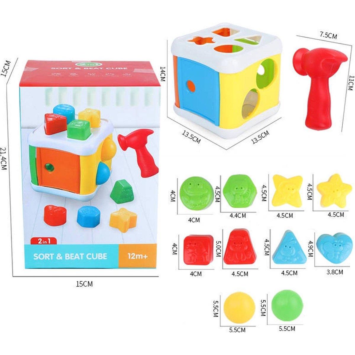 Sort and beat  2 in 1 cube learning toy