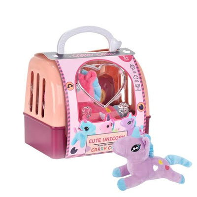 Cute unicorn carry case toy