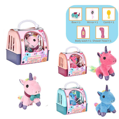 Cute unicorn carry case toy