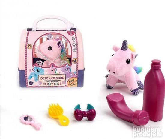 Cute unicorn carry case toy