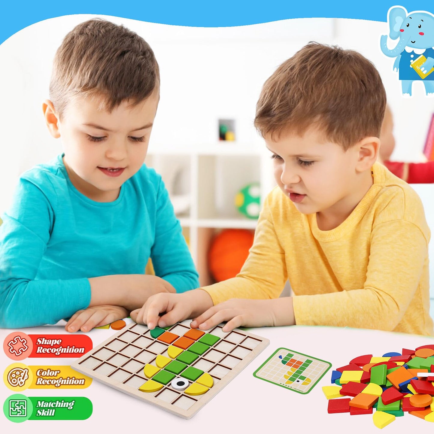 Wooden mosaic puzzle 120 piece