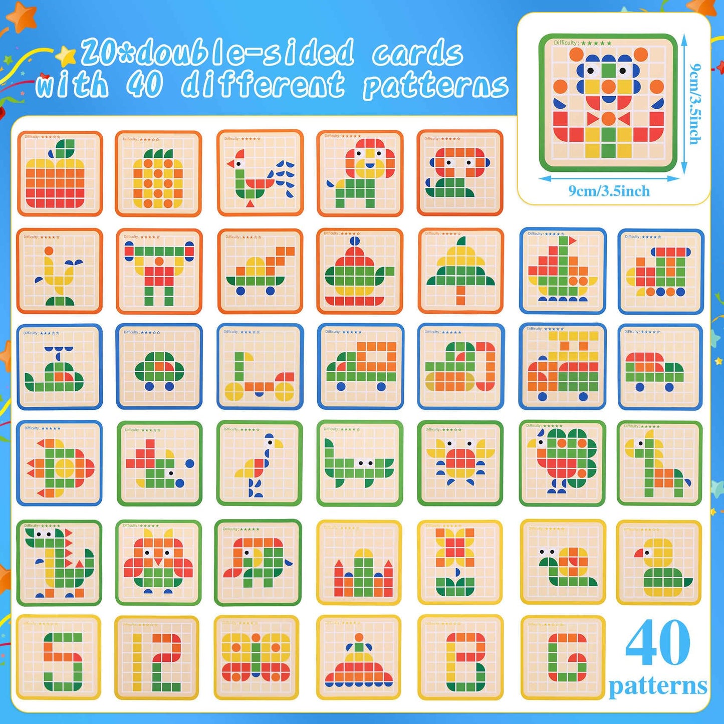 Wooden mosaic puzzle 120 piece