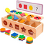 Colors & shapes wooden sorting box