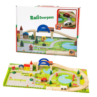 Rail overpass toy