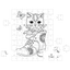 Coloring Puzzle Cat 24 pieces