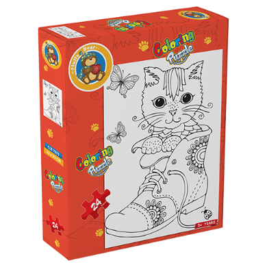 Coloring Puzzle Cat 24 pieces