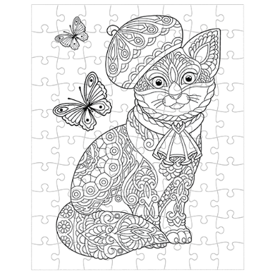Coloring Puzzle Cat 60 pcs