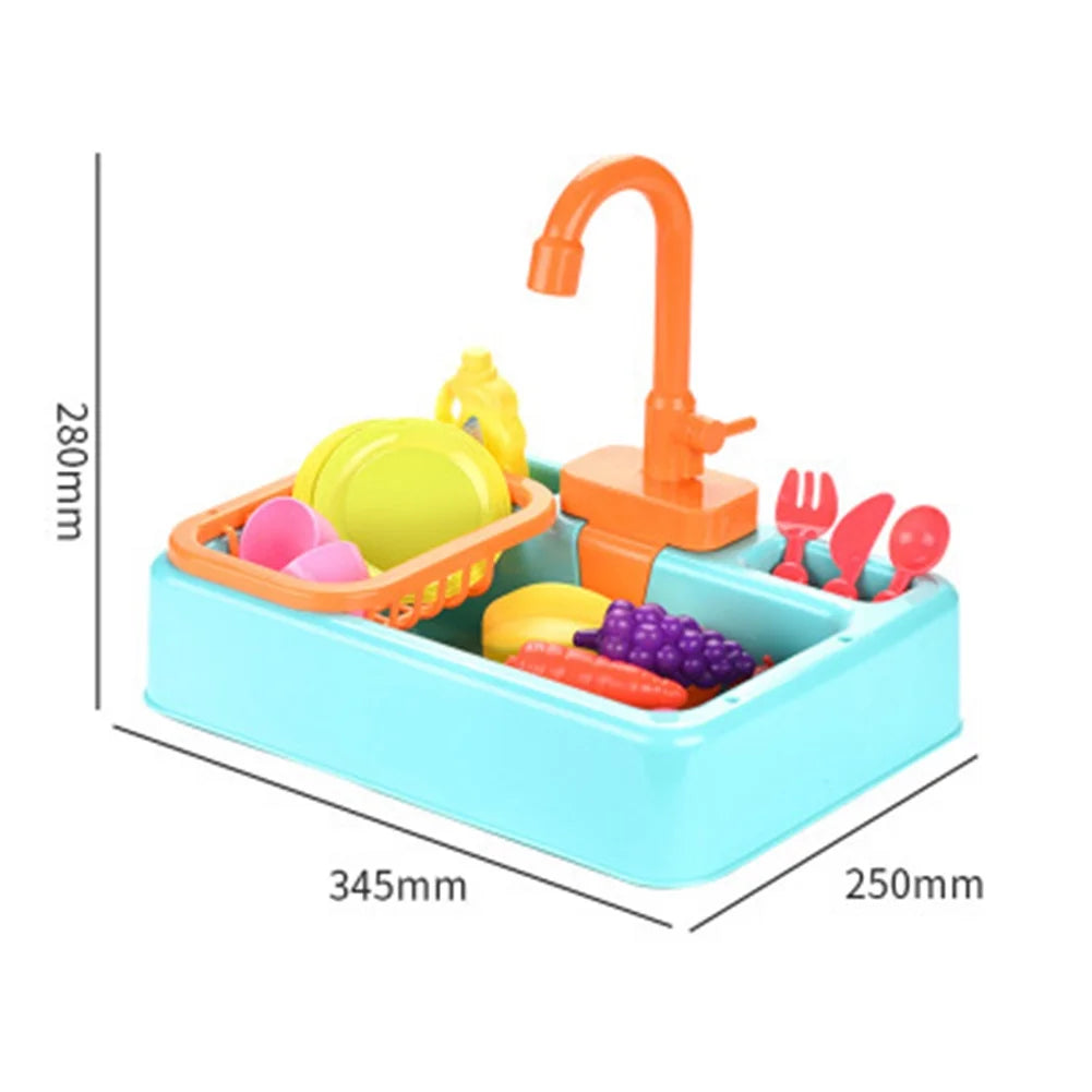 Kids Electric Circulation Kitchen Sink | Ages 3+ | Master Fluid Dynamics & Self-Correcting Life Skills