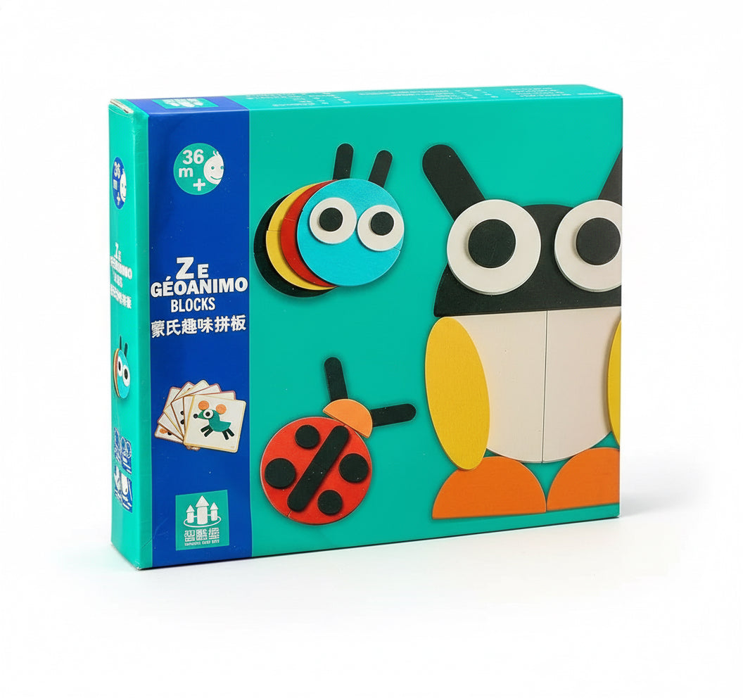 Animal Wooden pattern Blocks ( Geonimo )