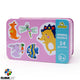 24-Piece Wooden Mini Animal Matching Puzzle Set in Organized Storage Tin Box (Ages 2+)