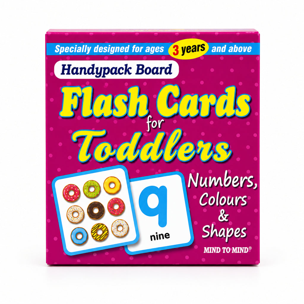 Mind To Mind® Flash Cards for Toddlers – Numbers, Colours & Shapes (Ages 3+ Years)