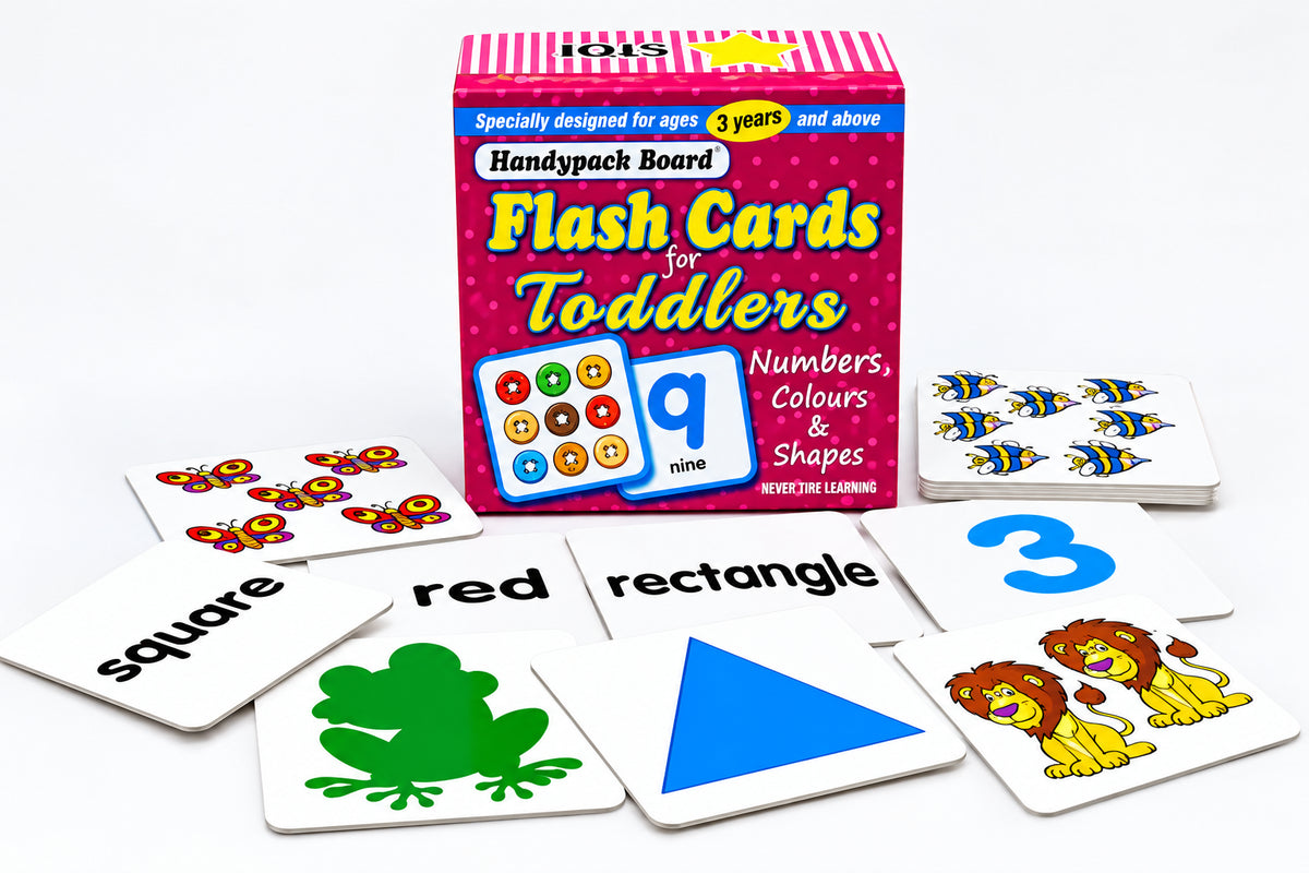 Mind To Mind® Flash Cards for Toddlers – Numbers, Colours & Shapes (Ages 3+ Years)