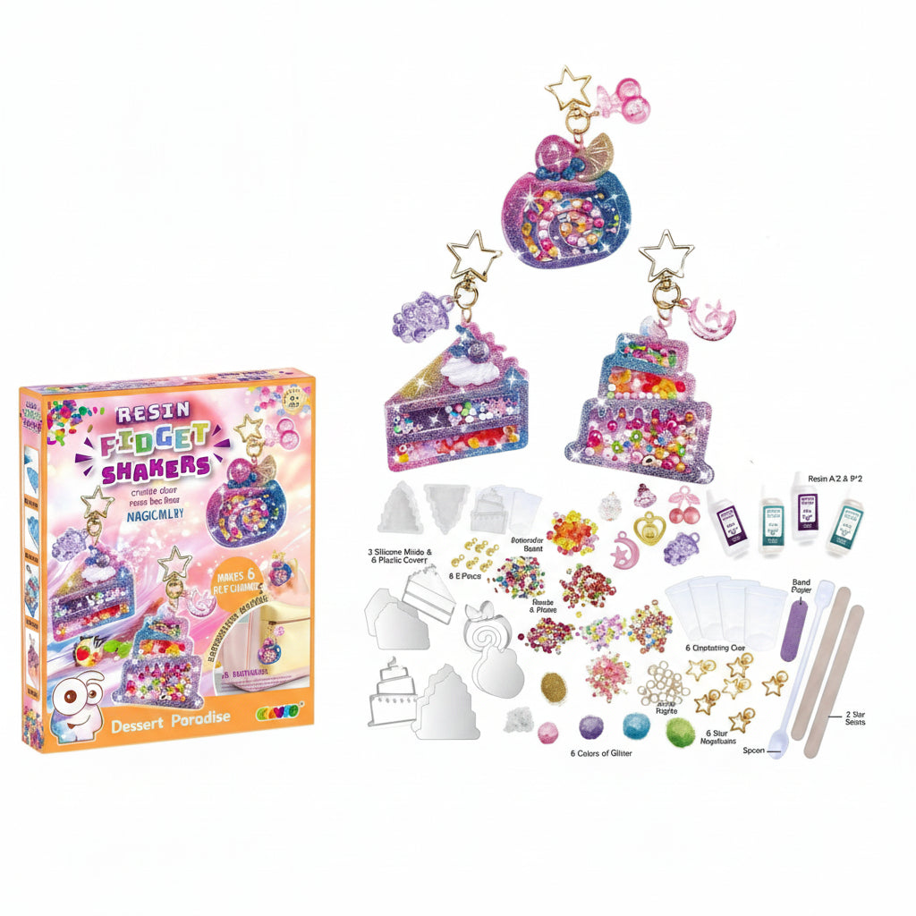 Noya Store Resin Fidget Shakers Colorful Fruits Drink DIY Craft Kit for Kids (Ages 6+)
