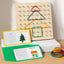 Wooden Small Nail Board Geoboard & Rubber Band Pattern Set for Kids (Ages 3–6)