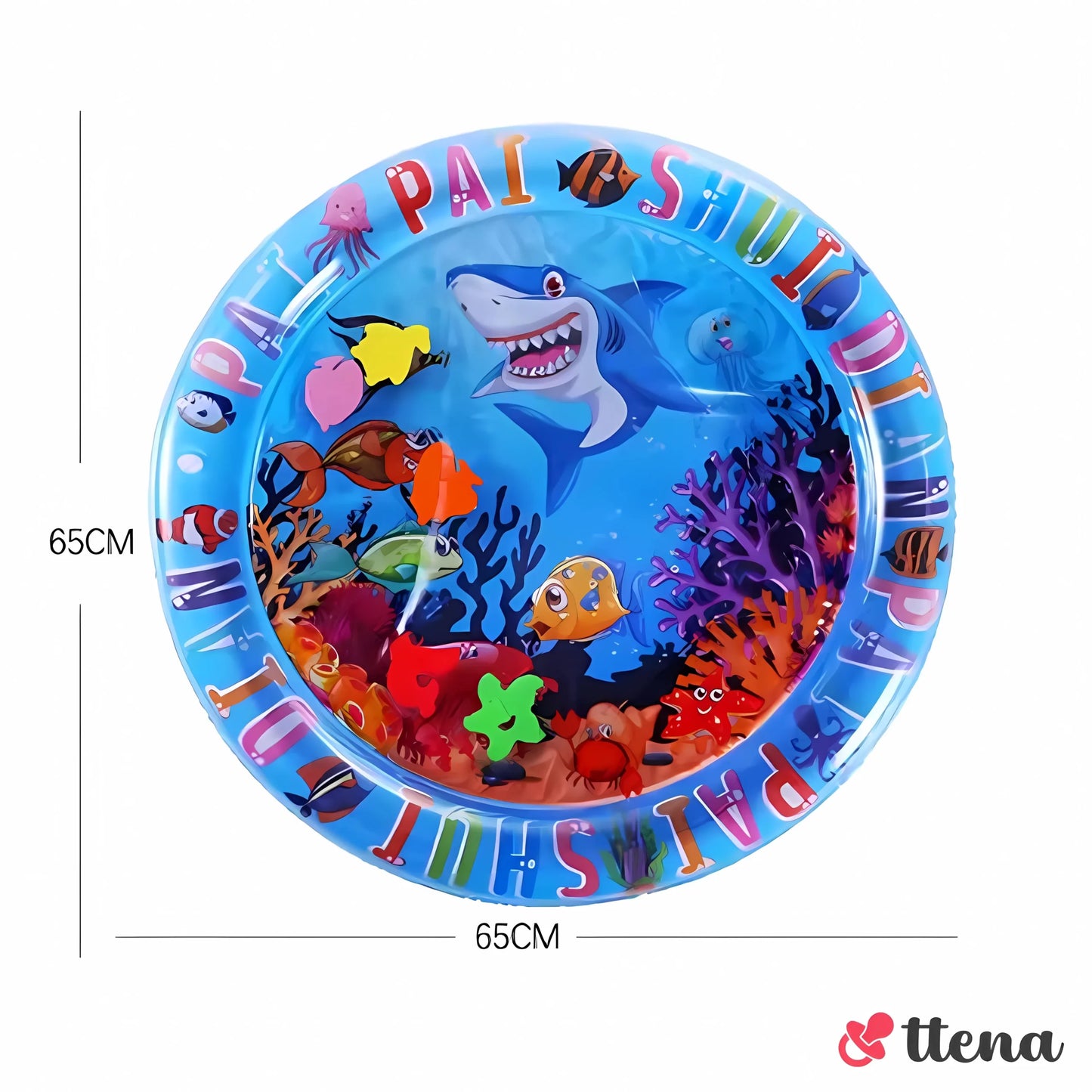 Sea Creatures Inflatable Water Mat Sensory Montessori Toy for Infants (Ages 0-12m)