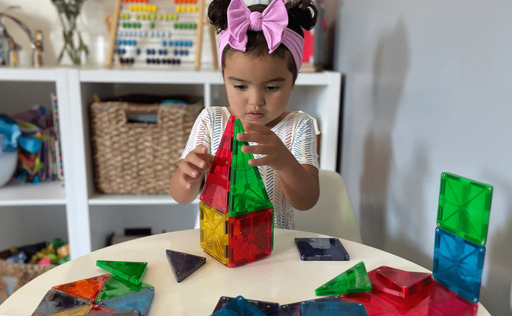 48-Piece Magic Magnetic Building Tiles | Ages 3+ | Master 3D Engineering & Geometric Logic