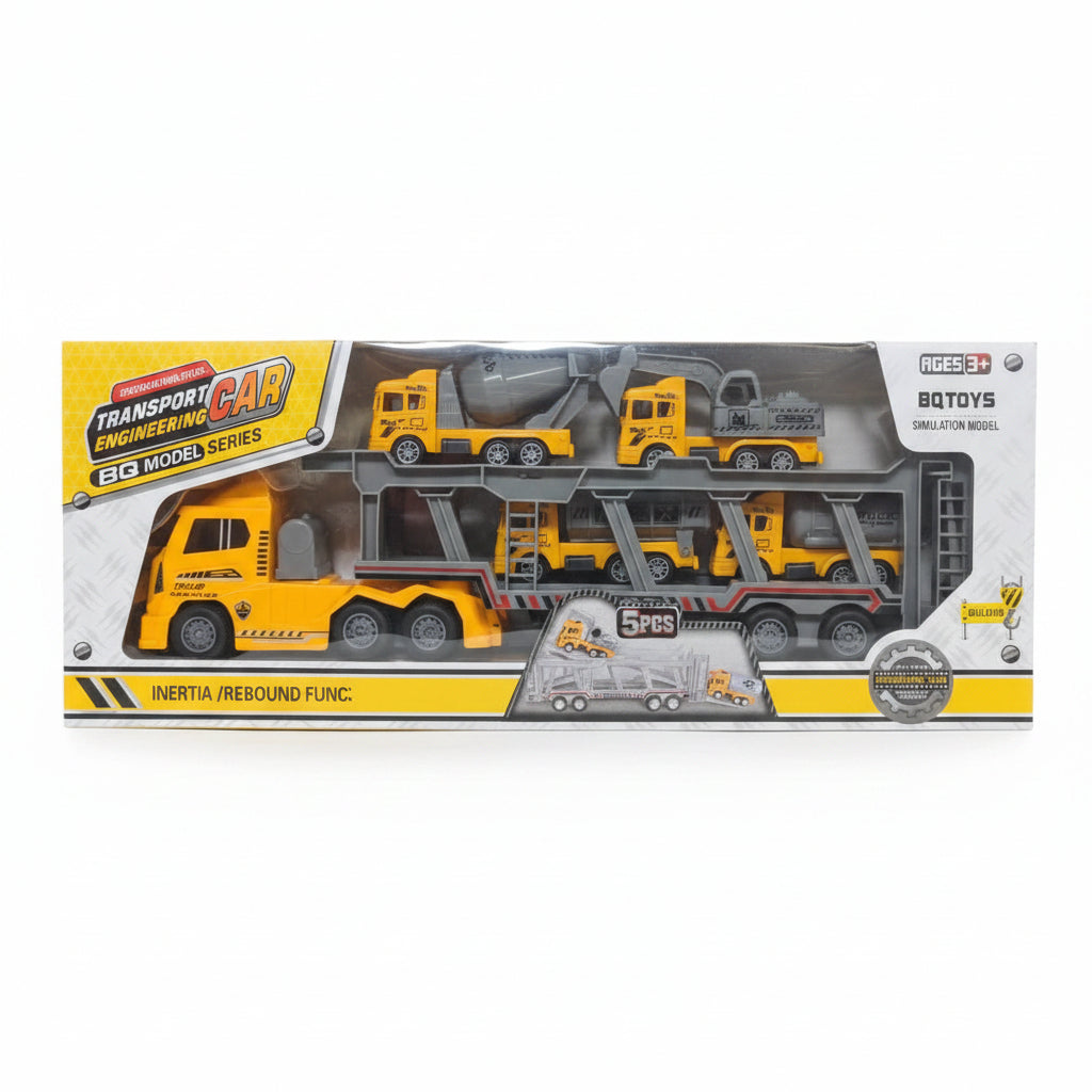 BQ Toys Construction Transporter & Fleet Suite | Ages 3+ | Master Friction Mechanics & Spatial Volumetrics