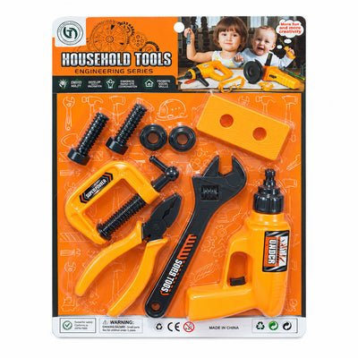 Household Tools Engineering Series Pretend Play Fix-It Tool Kit with Drill