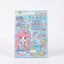 Cute Anime Blue Grid 10-Sheet Dress-Up & Fashion Sticker Activity Pack (Ages 3+)