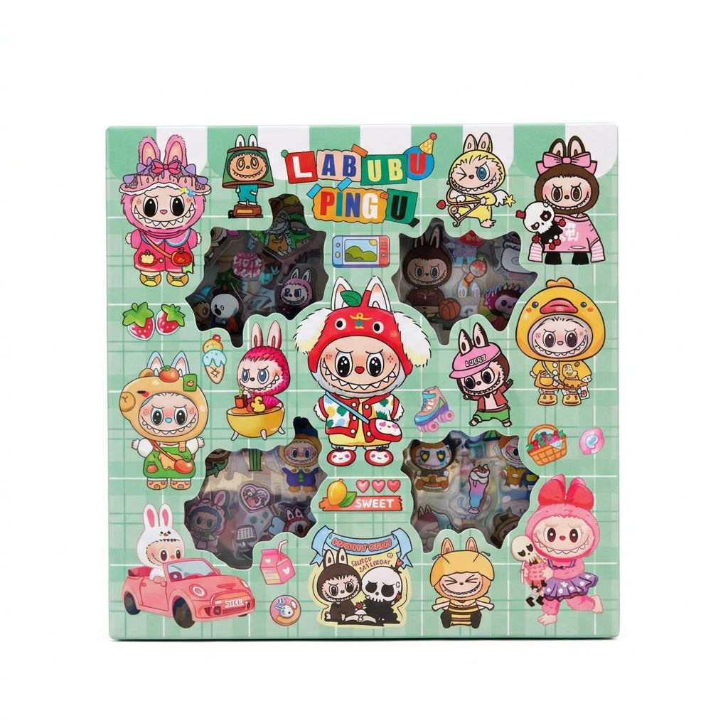 Labubu & Pingu Mystery Mini Figure Blind Box Collectible Playset (Ages 3+)