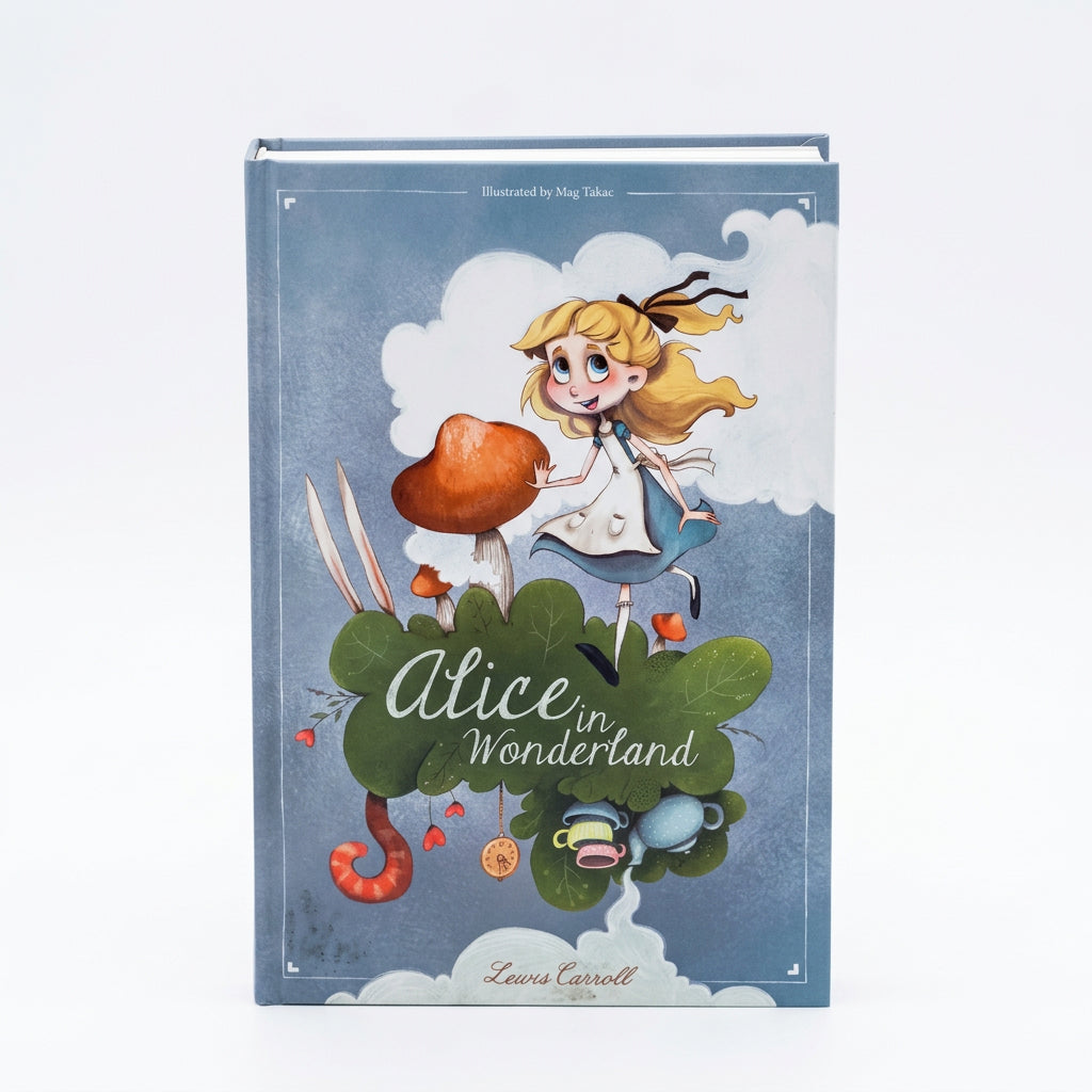 Alice in Wonderland" Classic Illustrated Hardcover Storybook by Lewis Carroll (Ages 3+)