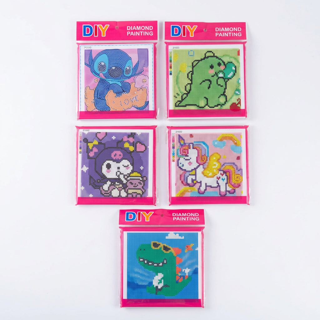 DIY Mini Diamond Painting Canvas Art Kit for Kids (Assorted Characters)