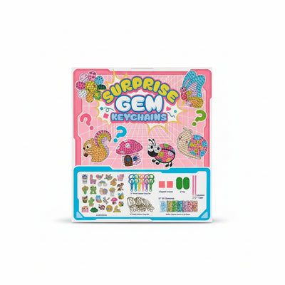 "Surprise Gem Keychains" DIY Diamond Painting Kit & 24-Day Surprise Blind Box for Kids (Ages 6+)