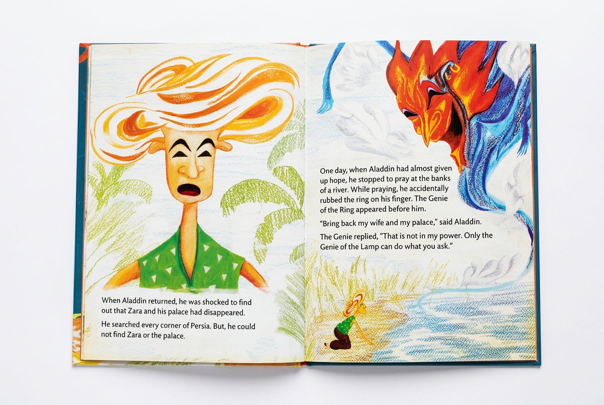 "Aladdin" Classic Illustrated Hardcover Storybook by Antoine Galland (Ages 3+