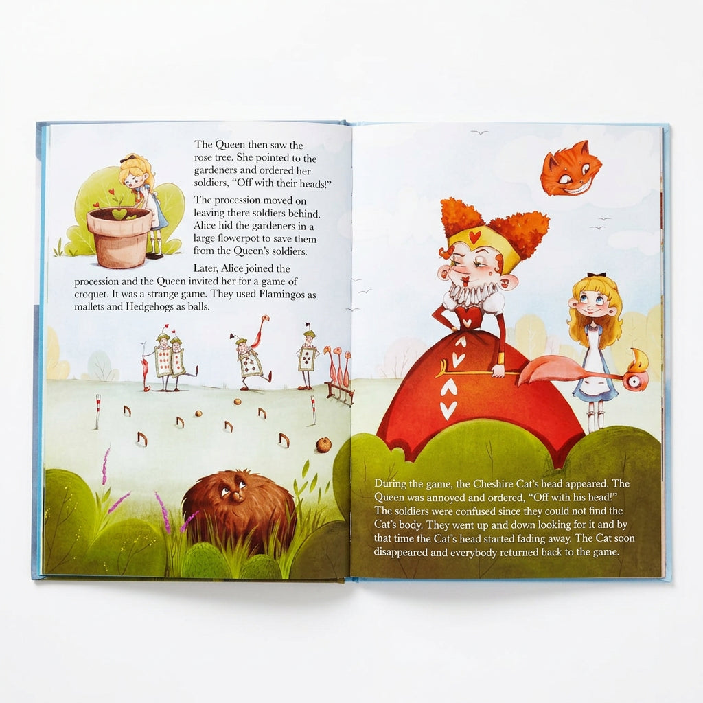 Alice in Wonderland" Classic Illustrated Hardcover Storybook by Lewis Carroll (Ages 3+)