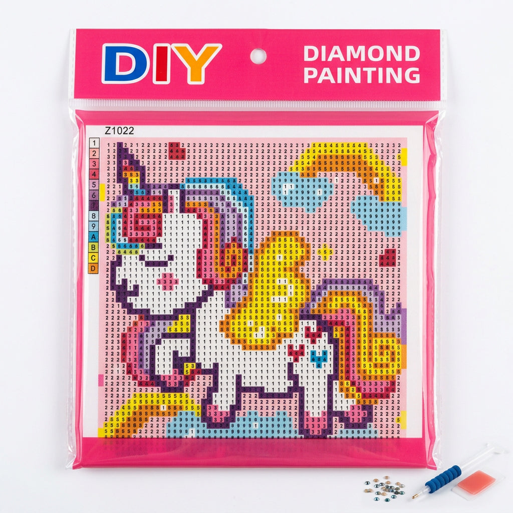 DIY Mini Diamond Painting Canvas Art Kit for Kids (Assorted Characters)