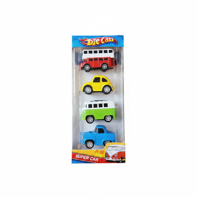Classic Die-Cast Super Car 4-Pack | Ages 3+ | Inspire Imaginative Play & Fine Motor Skills