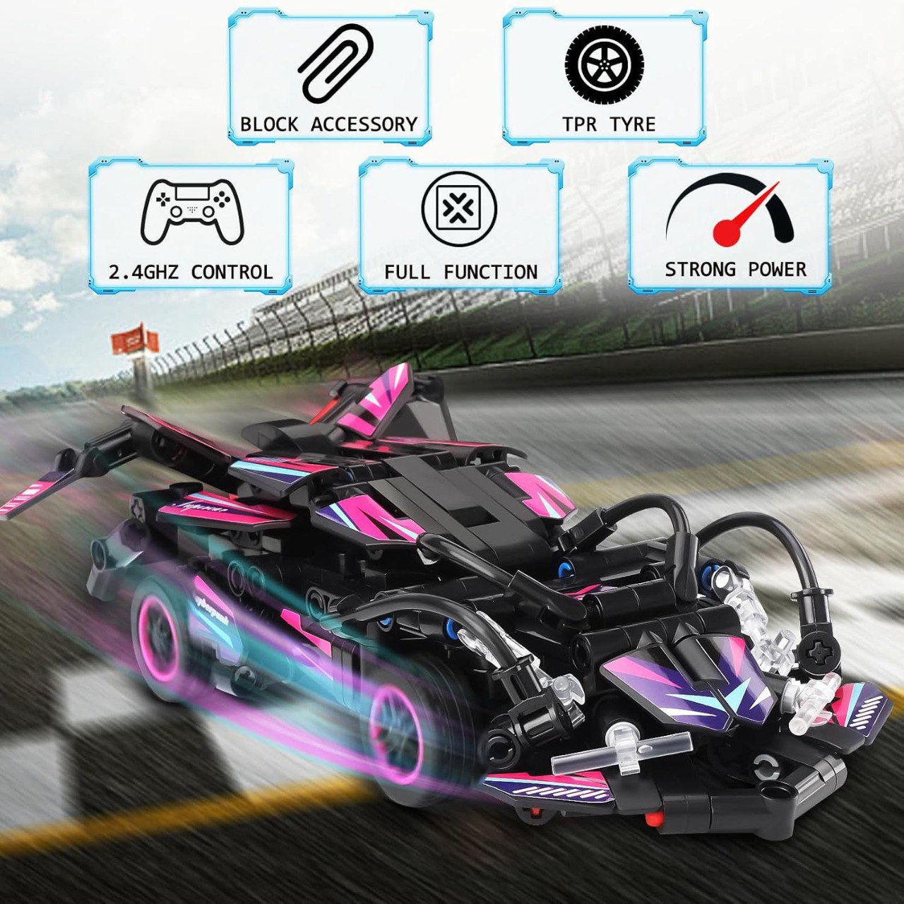 Cyberpunk RC Building Lego Car Set | Ages 6+ | Advance Engineering & Problem-Solving