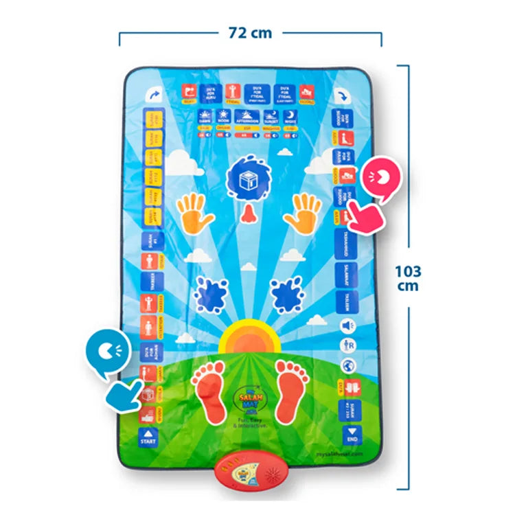 My Salah Mat Interactive Educational Prayer Rug | Ages 3+ | Master Kinetic Ritual Alignment & Spiritual Literacy