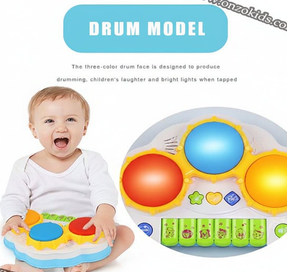 2-in-1 Musical Symphony Drum & Piano | Ages 3+ | Master Rhythmic Patterns & Auditory Coordination
