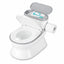 Realistic Toddler Potty Training Toilet with Soft PU Cushion Seat & Removable Waste Basin