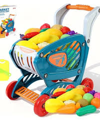 Kids Market 58-Piece Shopping Cart Playset | Ages 3+ | Master Social Literacy & Early Sorting Logic