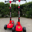 Ferrari Adjustable 3-Wheel Folding Kick Scooter Sensory Balance Toy for Kids (Ages 3-8 Years)