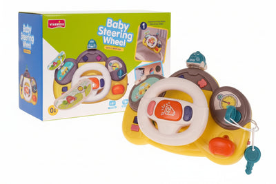 Vivakids Interactive Co-Pilot Steering Wheel | Ages 12m+ | Master Spatial Orientation & Fine Motor Synergy