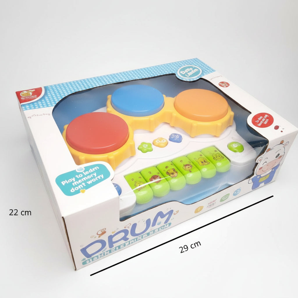 2-in-1 Musical Symphony Drum & Piano | Ages 3+ | Master Rhythmic Patterns & Auditory Coordination