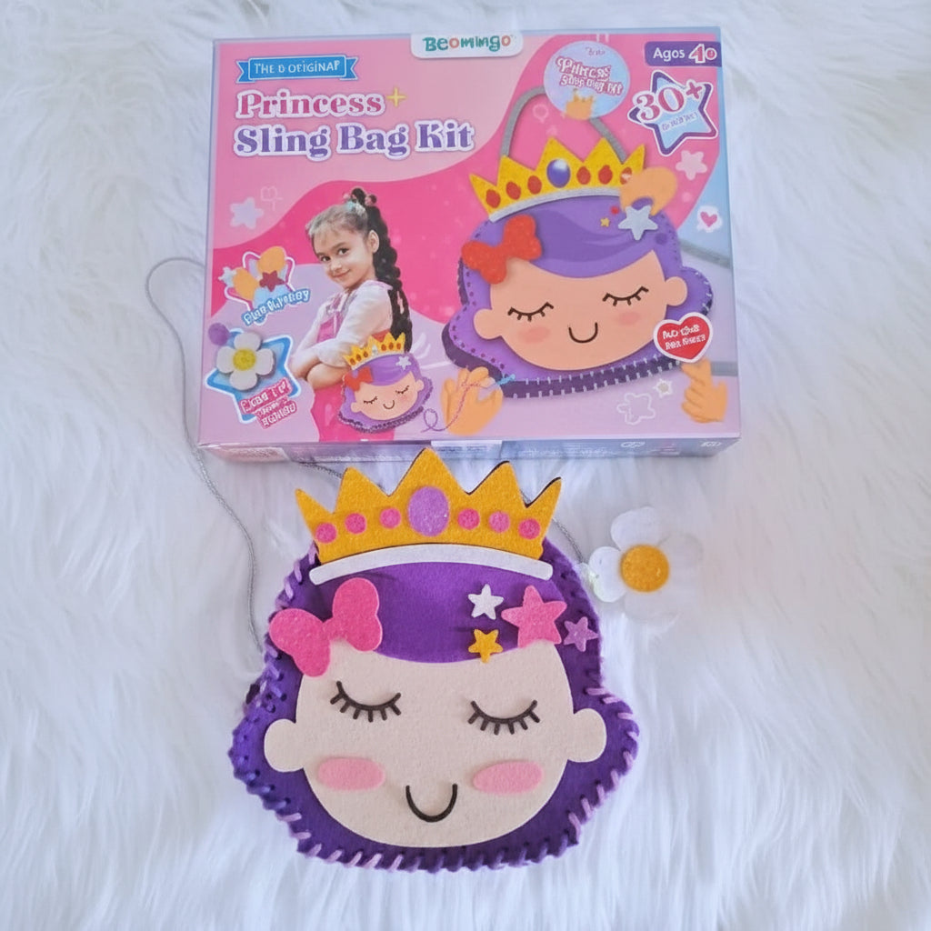 Princess DIY Sling Bag Kit | Ages 4-8 | Spark Creativity & Fine Motor Skills