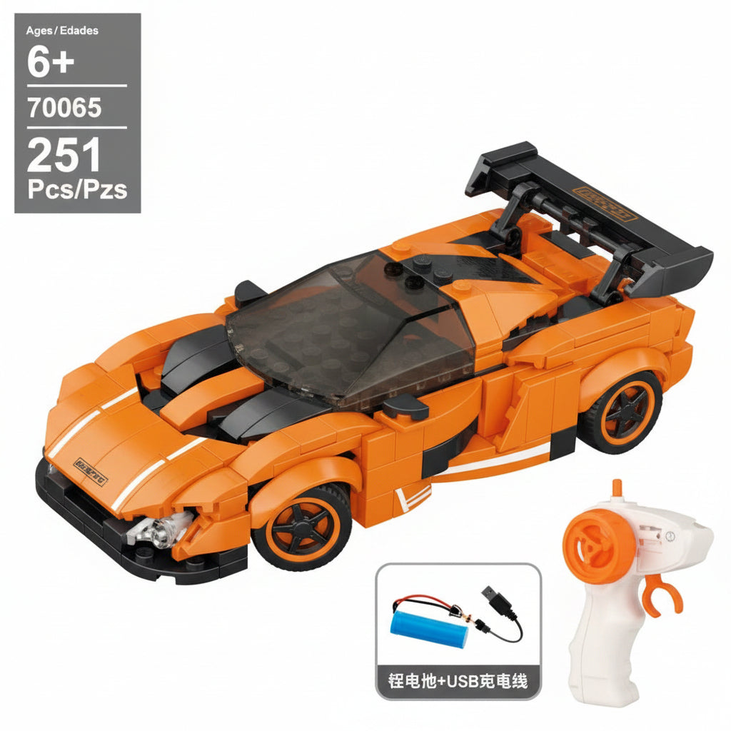 Build & Drive RC Sports Car Set | Ages 6+ |251 Piece Lego Set, Develop Engineering & Motor Skills