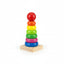 Wooden Rainbow Stacking Ring Tower Classic Montessori Stacker & Color Sorting Toy for Toddlers (Ages 1-3)